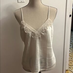 Vintage Satin Lace Camisole Creamy Ivory MEDIUM